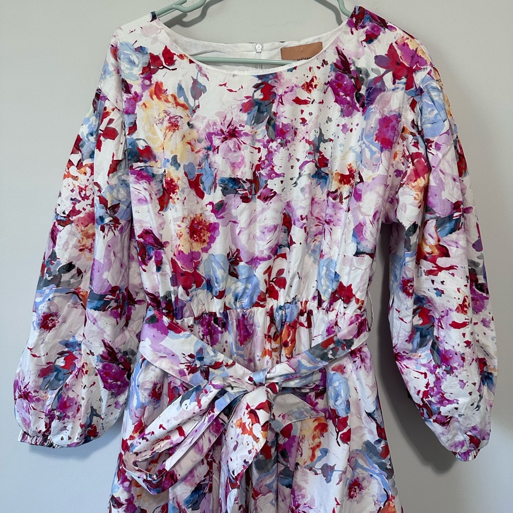 The Andamane Doina Abstract Floral Long Sleeve Dress - Picture 2 of 7